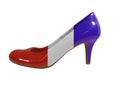 Red, White and Blue Shoe - Symbol for Women in American Politics - Isolate